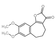 8,9-dimethoxy-5,6-dihydro-4H-benzo[1,2]cyclohepta[6,7-b]furan-2,3-dione结构式