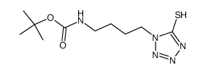 1-[4-(N-t-Butoxycarbonylamino)butyl]-1H-tetrazole-5-thiol结构式