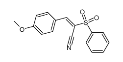 3-(4-methoxyphenyl)-2-(phenylsulfonyl)acrylonitrile结构式