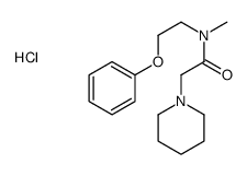 N-methyl-N-(2-phenoxyethyl)-2-piperidin-1-ium-1-ylacetamide,chloride Structure