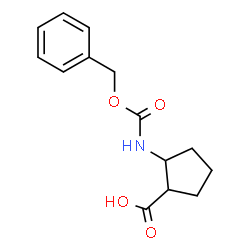 2-(((Benzyloxy)carbonyl)amino)cyclopentane-1-carboxylic acid Structure