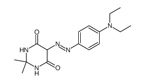5-((4-(diethylamino)phenyl)diazenyl)-2,2-dimethyldihydropyrimidine-4,6(1H,5H)-dione Structure