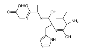 2-[[(2S)-2-[[(2S)-2-[[(2S)-2-amino-3-methylbutanoyl]amino]-3-(1H-imidazol-5-yl)propanoyl]amino]propanoyl]amino]acetic acid Structure