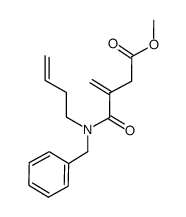 3-(benzyl-(but-3-enyl)carbamoyl)but-3-enoic acid methyl ester结构式