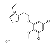 2-[2-(3,5-dichloro-2-methoxyphenoxy)ethyl]-1-ethyl-3,4-dihydro-2H-pyrrol-1-ium,chloride Structure