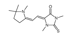 1,3-dimethyl-2-thioxo-5-[(1,5,5-trimethyl-2-pyrrolidinylidene)ethylidene]imidazolidin-4-one结构式