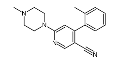 4-(2-methylphenyl)-6-(4-methylpiperazin-1-yl)pyridine-3-carbonitrile Structure