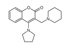 3-(piperidin-1-ylmethyl)-4-(pyrrolidin-1-yl)-2H-chromen-2-one结构式