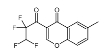 6-methyl-3-(2,2,3,3-tetrafluoropropanoyl)chromen-4-one结构式