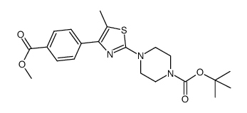 4-[4-(4-methoxycarbonyl-phenyl)-5-methyl-thiazol-2-yl]-piperazine-1-carboxylic acid tert-butyl ester Structure