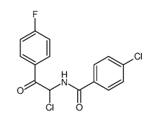 4-chloro-N-[1-chloro-2-(4-fluorophenyl)-2-oxoethyl]benzamide结构式