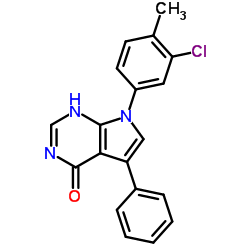 7-(3-Chloro-4-methylphenyl)-5-phenyl-7H-pyrrolo[2,3-d]pyrimidin-4-ol结构式