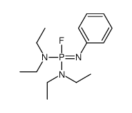 N-(diethylamino-fluoro-phenylimino-λ5-phosphanyl)-N-ethylethanamine结构式