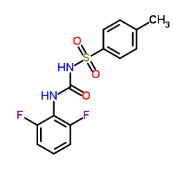 {[(2,6-difluoroanilino)carbonyl]amino}(4-methylphenyl)dioxo-lambda~6~-sulfane Structure
