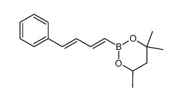 4,4,6-trimethyl-2-(4-phenylbuta-1E,3E-dienyl)-1,3,2-dioxaborinane Structure