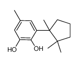 4-Methyl-6-[(1S)-1,2,2-trimethylcyclopentyl]benzene-1,2-diol结构式