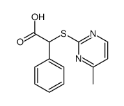 2-(4-methylpyrimidin-2-yl)sulfanyl-2-phenylacetic acid结构式