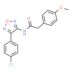 N-[4-(4-Chlorophenyl)-1,2,5-oxadiazol-3-yl]-2-(4-methoxyphenyl)acetamide structure