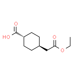 trans-4-(2-Ethoxy-2-oxoethyl)cyclohexanecarboxylic Acid Structure