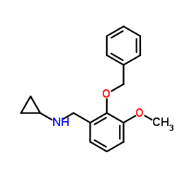 N-[2-(Benzyloxy)-3-methoxybenzyl]cyclopropanamine Structure