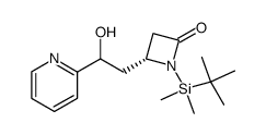 1-(t-butyldimethylsilyl)-4-(2,2'-pyridyl-2-hydroxy)ethyl-azetidin-2-one结构式