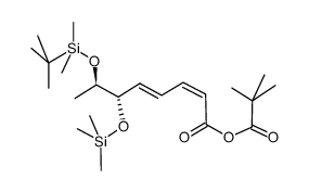 (2Z,4E,6S,7R)-7-((tert-butyldimethylsilyl)oxy)-6-((trimethylsilyl)oxy)octa-2,4-dienoic pivalic anhydride Structure