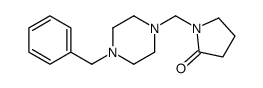 1-[(4-benzylpiperazin-1-yl)methyl]pyrrolidin-2-one结构式