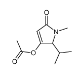 Acetic acid 2-isopropyl-1-methyl-5-oxo-2,5-dihydro-1H-pyrrol-3-yl ester结构式
