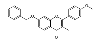 7-benzyloxy-4'-methoxy-3-methylflavone结构式
