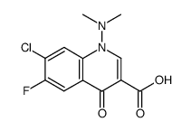 7-chloro-1-(dimethylamino)-6-fluoro-1,4-dihydro-4-oxo-3-quinolinecarboxylic acid Structure