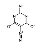 2-amino-5-diazonio-6-oxo-1H-pyrimidin-4-olate结构式
