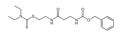 3-(Benzyloxycarbonylamino)-N-[2-[diethylamino(thiocarbonyl)-thio]ethyl]propionamide结构式