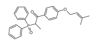 2-diphenylphosphinoyl-1-(4-(3-methylbut-2-enyloxy))phenylpropan-1-one结构式