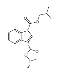 cis-2-(1-isobutoxycarbonylindol-3-yl)-4-methyl-1,3-dioxolane结构式