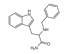 2-Benzylamino-3-(1H-indol-3-yl)-propionamide结构式