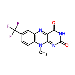 10-Methyl-7-(trifluoromethyl)benzo[g]pteridine-2,4(3H,10H)-dione Structure