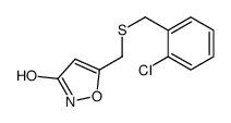 5-[(2-chlorophenyl)methylsulfanylmethyl]-1,2-oxazol-3-one结构式