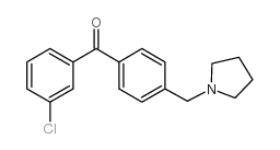 3-CHLORO-4'-PYRROLIDINOMETHYL BENZOPHENONE结构式