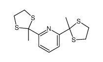 2,6-bis(2-methyl-1,3-dithiolan-2-yl)pyridine结构式
