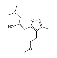 2-(dimethylamino)-N-[4-(2-methoxyethyl)-3-methyl-1,2-oxazol-5-yl]acetamide结构式