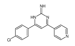 4-(4-chlorophenyl)-6-pyridin-4-ylpyrimidin-2-amine结构式