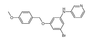 N-(3-bromo-5-(4-methoxybenzyloxy)phenyl)pyridin-3-amine结构式