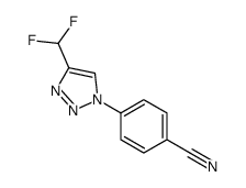 4-[4-(difluoromethyl)triazol-1-yl]benzonitrile结构式