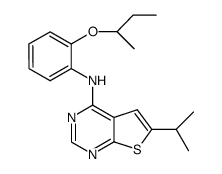(2-sec-butoxyphenyl)-(6-isopropylthieno[2,3-d]pyrimidin-4-yl)-amine Structure