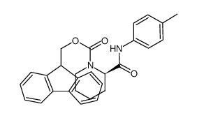 (r)-2-p-tolylcarbamoyl-piperidine-1-carboxylic acid 9h-fluoren-9-ylmethyl ester结构式