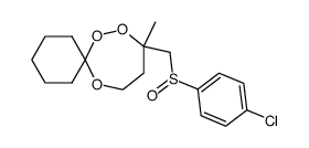 9-(4-Chloro-benzenesulfinylmethyl)-9-methyl-7,8,12-trioxa-spiro[5.6]dodecane结构式