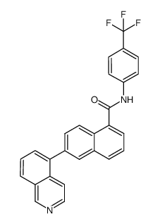 6-(isoquinolin-5-yl)-N-(4-(trifluoromethyl)phenyl)-1-naphthamide Structure