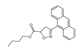 butyl 3-anthracen-9-yl-4,5-dihydro-1,2-oxazole-5-carboxylate结构式