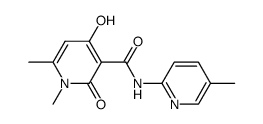 N-(5-methyl-2-pyridyl)-1,6-dimethyl-4-hydroxy-2-oxo-1,2-dihydropyridine-3-carboxamide结构式