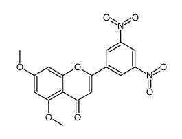 2-(3,5-dinitrophenyl)-5,7-dimethoxychromen-4-one结构式
